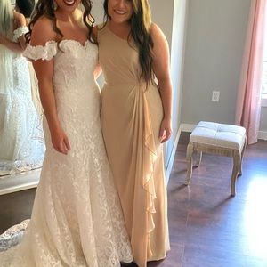 Azazie Liza Champagne Size A8(w Alterations) Dress